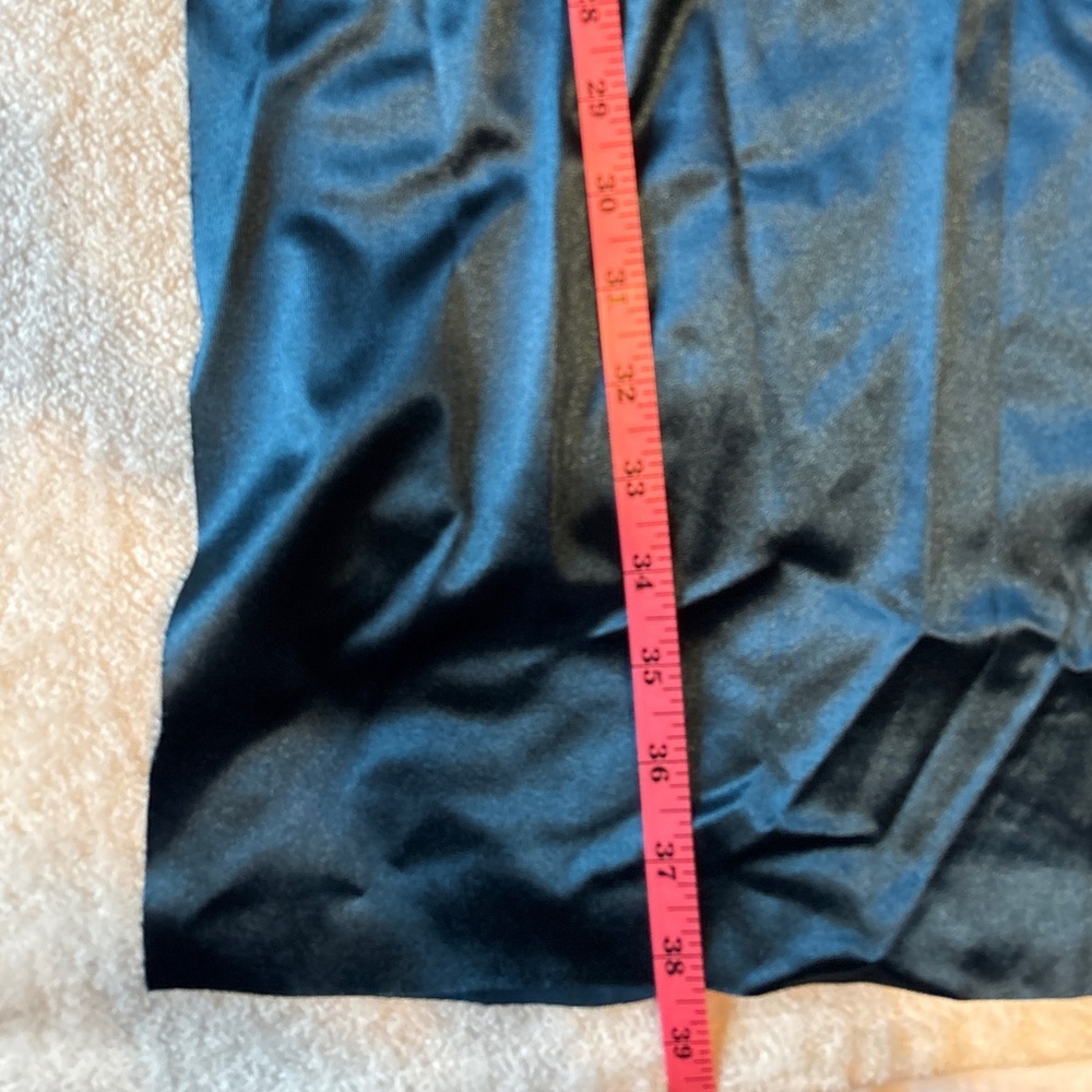 Revolution Dancewear Dark Teal Satin Midi Dress w Built in Leotard, Adult Small - Picture 5 of 9